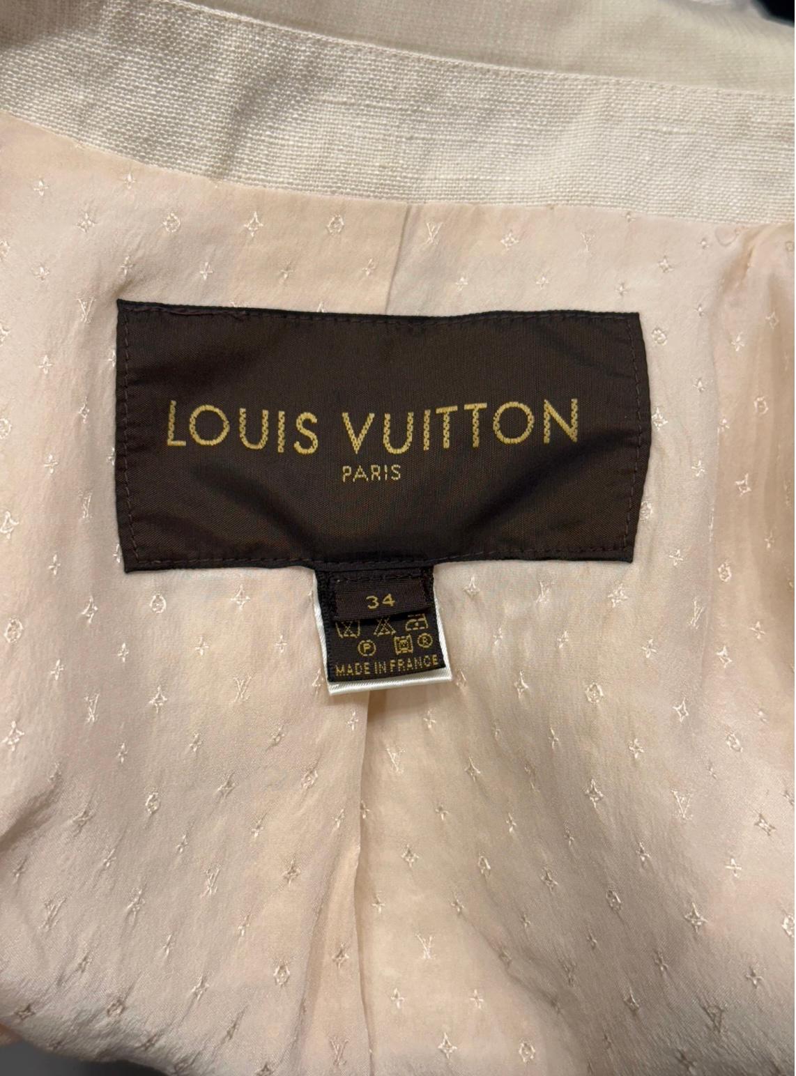 veste peplum en lin structurée et croisée Louis Vuitton des années 2000 en vente 5