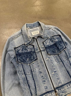 2000s Maison Margiela artisanal deconstructed denim jacket