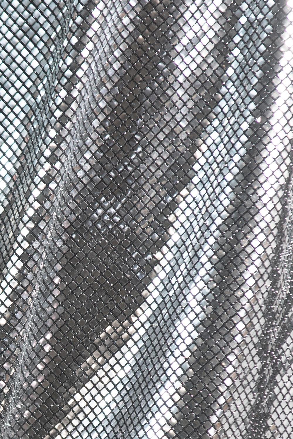 2000S Maison Martin Margiela Silver & Black Disco Mirror Cocktail Dress en vente 5
