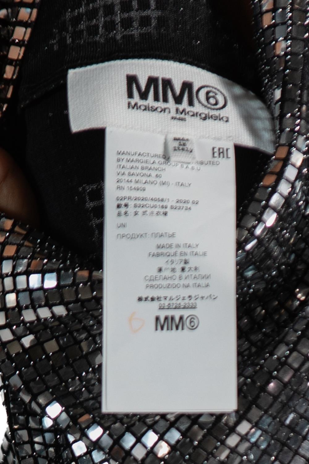 2000S Maison Martin Margiela Silver & Black Disco Mirror Cocktail Dress en vente 4