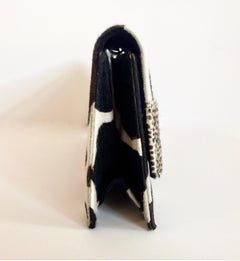 Manolo Blahnik 2000s Mixed Animal Print Calf Hair Clutch