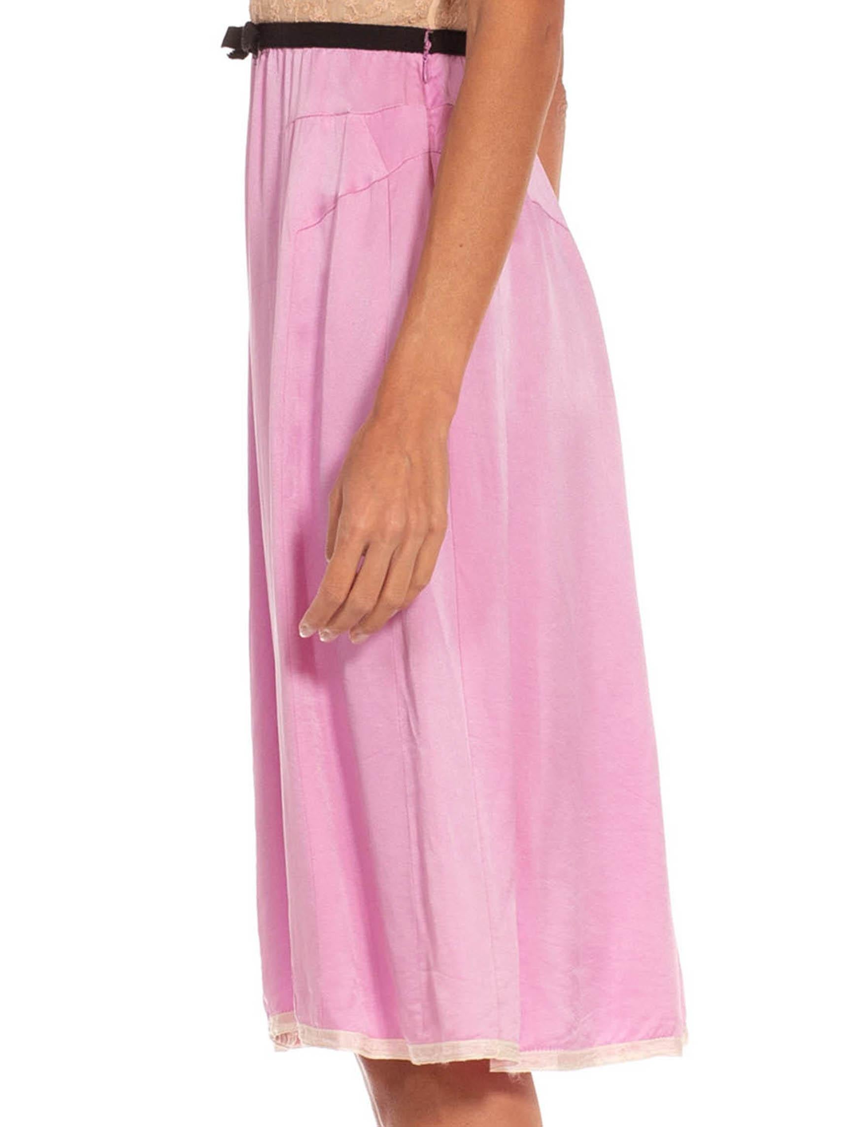 This dress has an intentional washed and rumpled grunge appearance as is common in Marc's earlier work. 2000S MARC JACOBS Lilac Silk & Lace Boho Grunge Slip Dress 