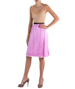 2000S MARC JACOBS Lilac Silk & Lace Boho Grunge Slip Dress