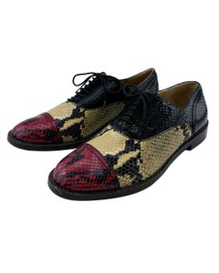 2000's Marc Jacobs Multi Colour Snake Skin Oxfords
