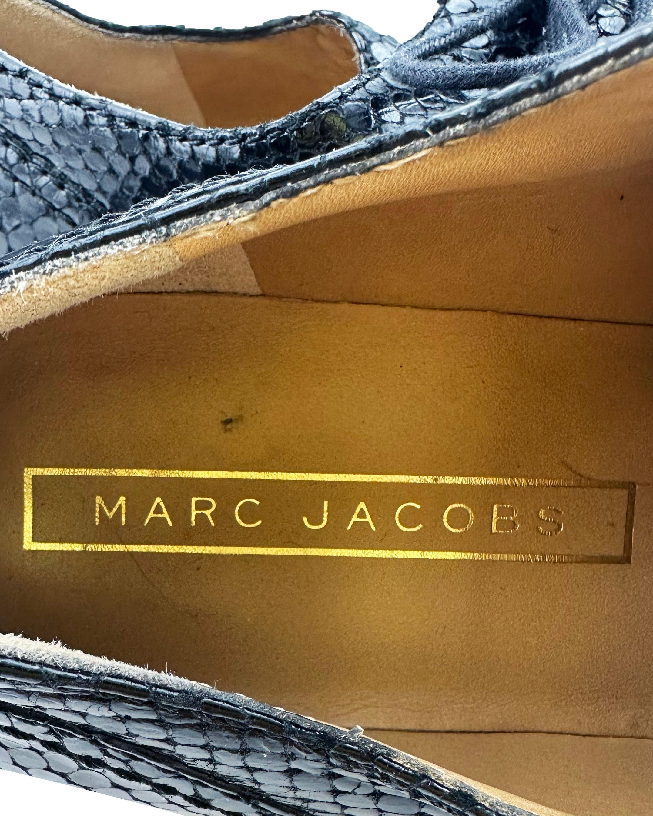 2000's Marc Jacobs Multi Colour Snake Skin Oxfords For Sale 1