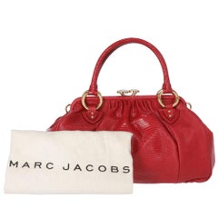2000s Marc Jacobs Red Lizard Tejus Handbag