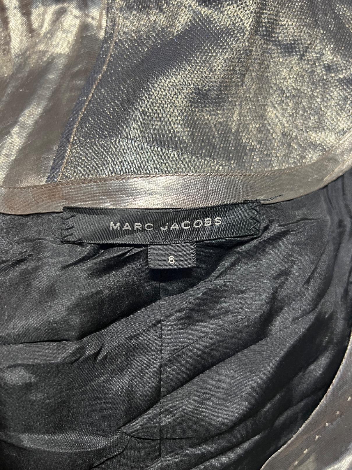 De las mujeres 2000s Marc Jacobs Vestido de Flapper de Lamé Plateado en venta