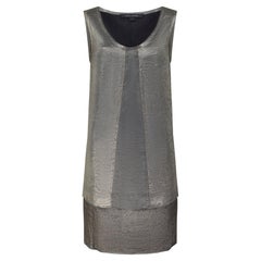 2000s Marc Jacobs Silver Lamé Flapper Dress