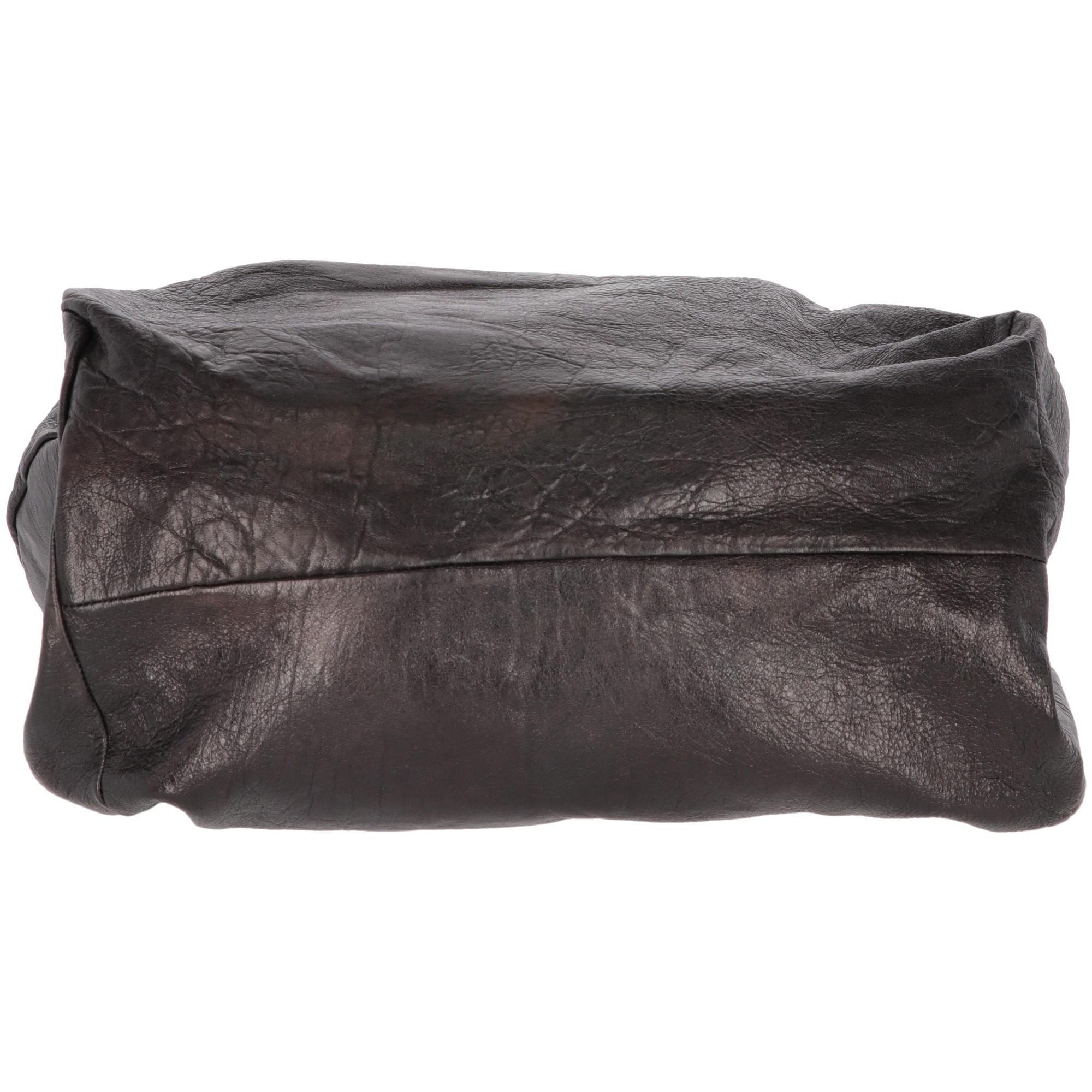 2000s Marni Black Leather Tote Bag 5