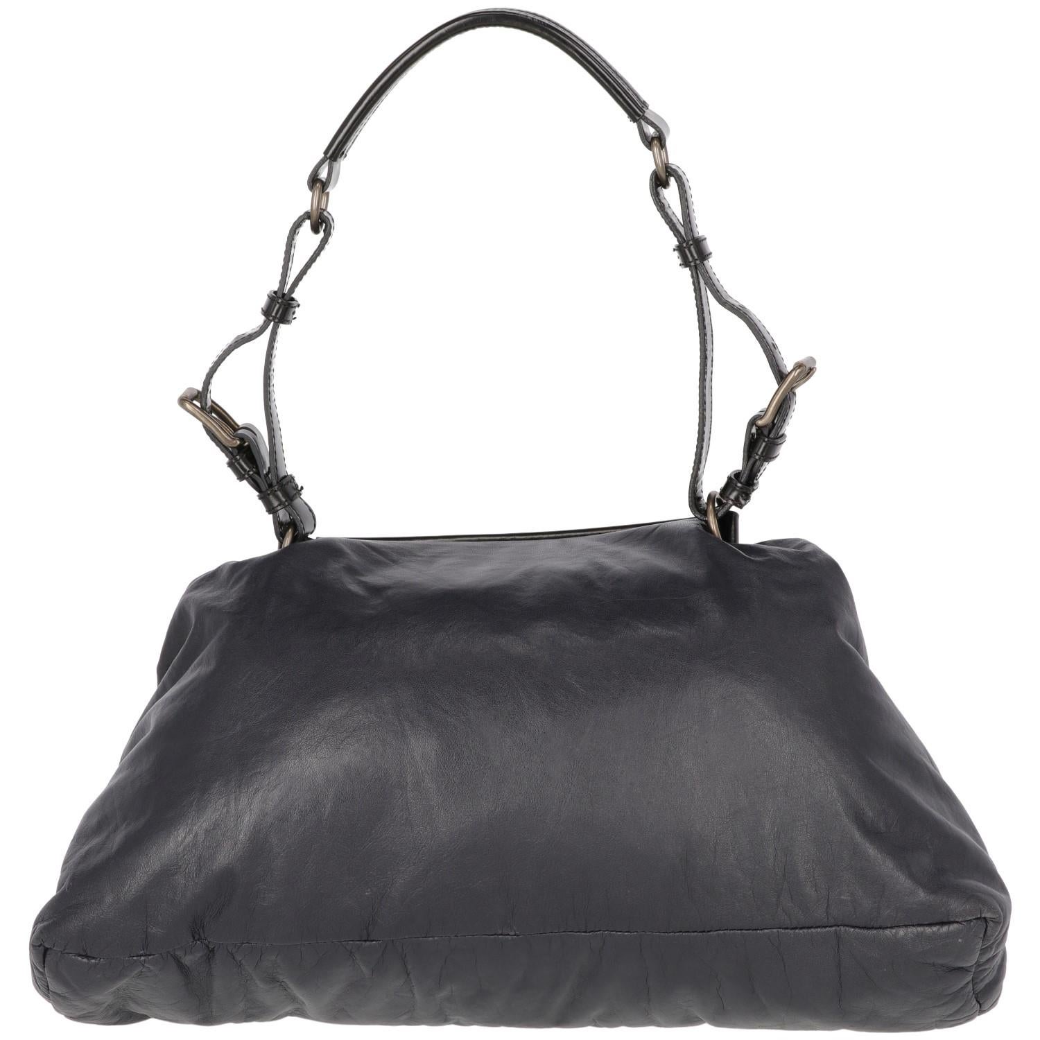 2000s Marni Blue Nappa Leather Tote Bag In Good Condition In Lugo (RA), IT