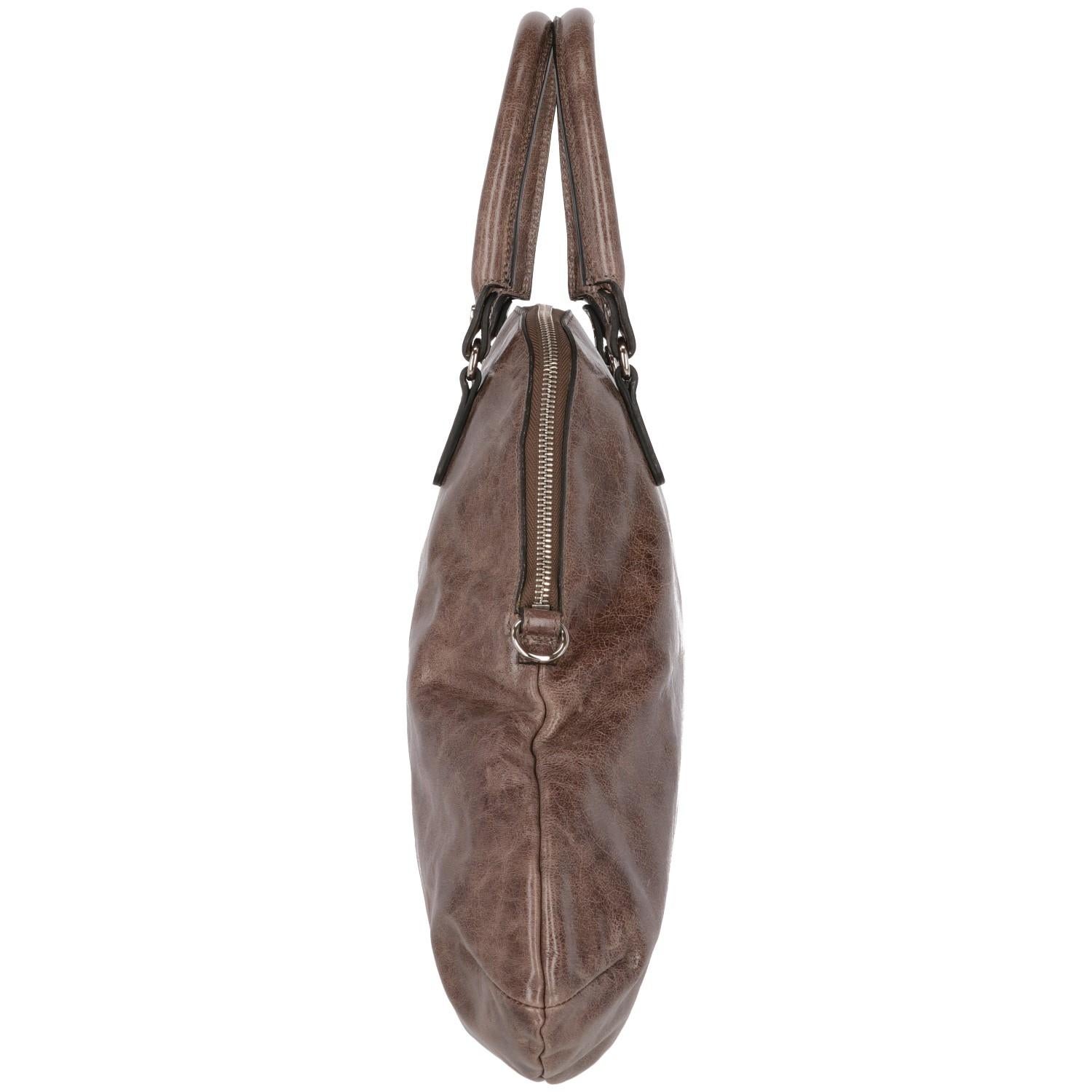 Women's 2000s Marni Brown Genuine Leather Tote Bag
