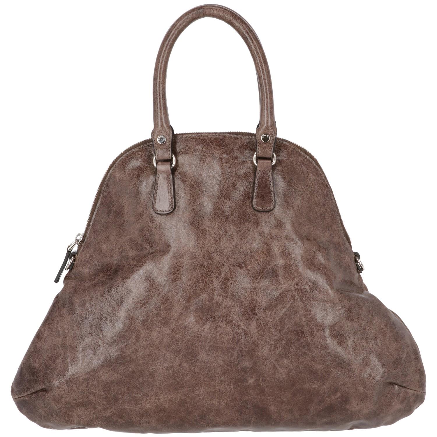 2000s Marni Brown Genuine Leather Tote Bag 1
