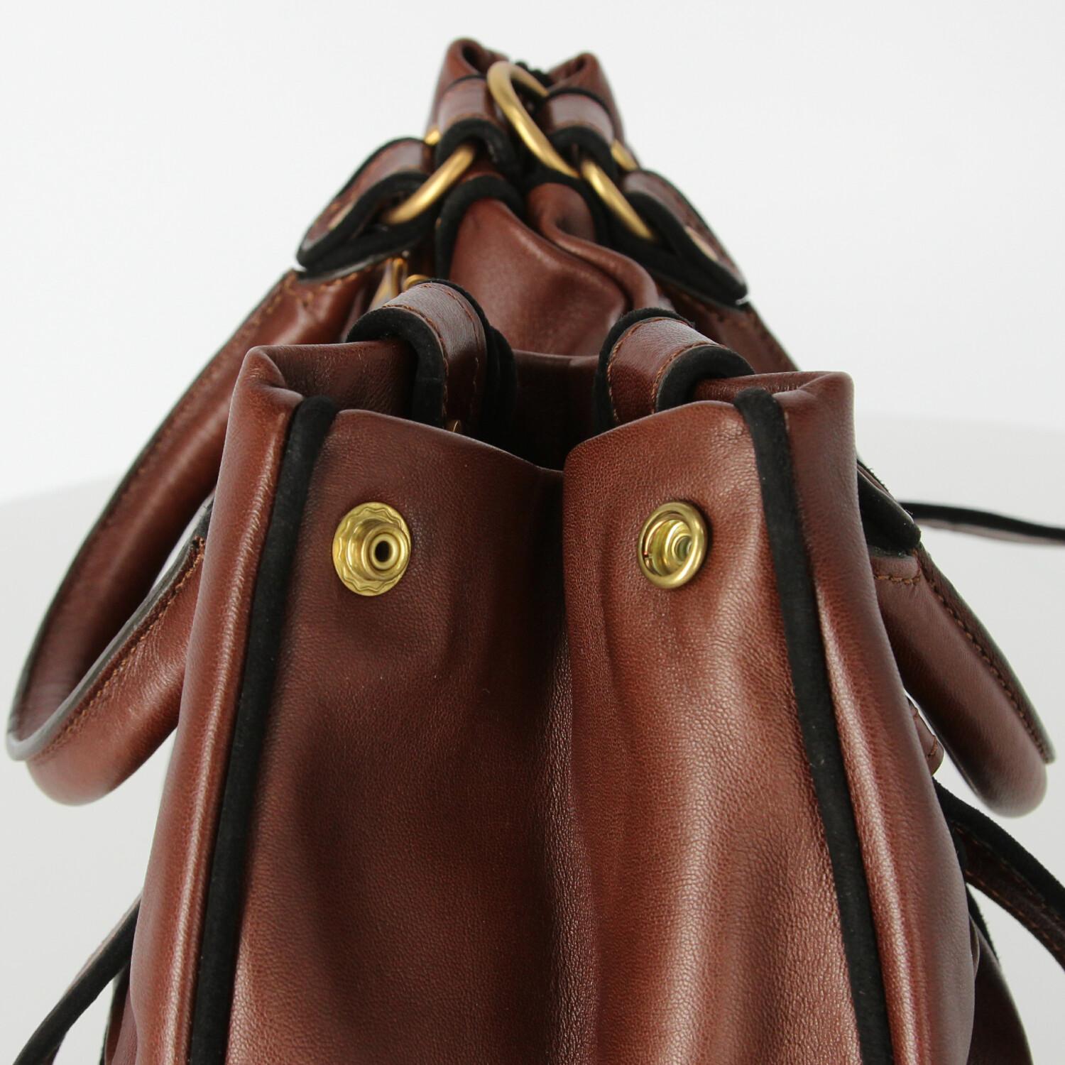 2000s Marni Brown Leather Bag 5