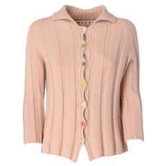 2000s Marni old rose blend wool cardigan