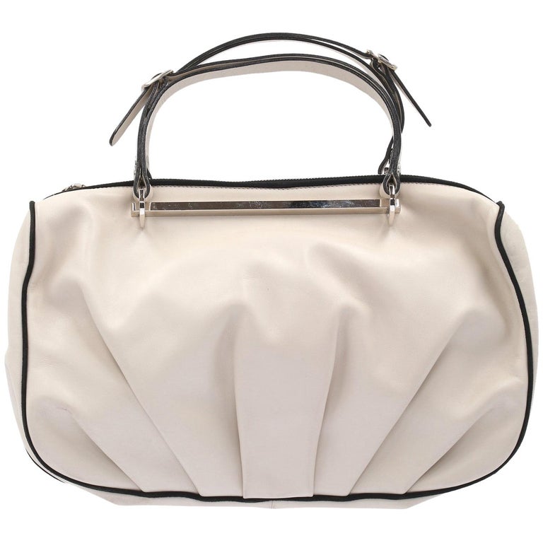 2000s Marni White Leather Tote Bag For Sale at 1stdibs
