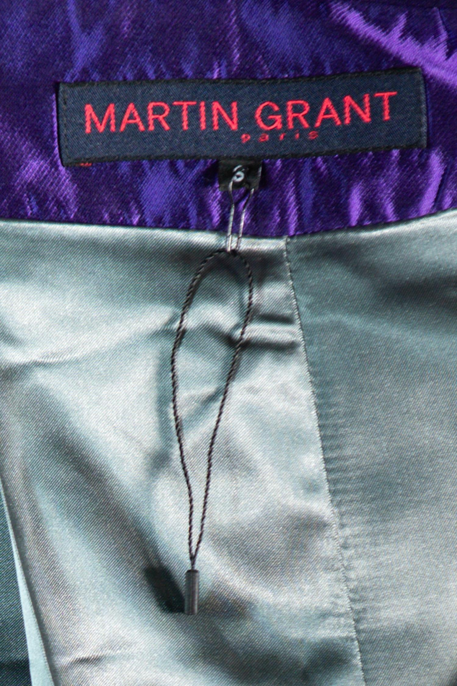 2000S Martin Grant Purple Silk Taffeta Coat 6
