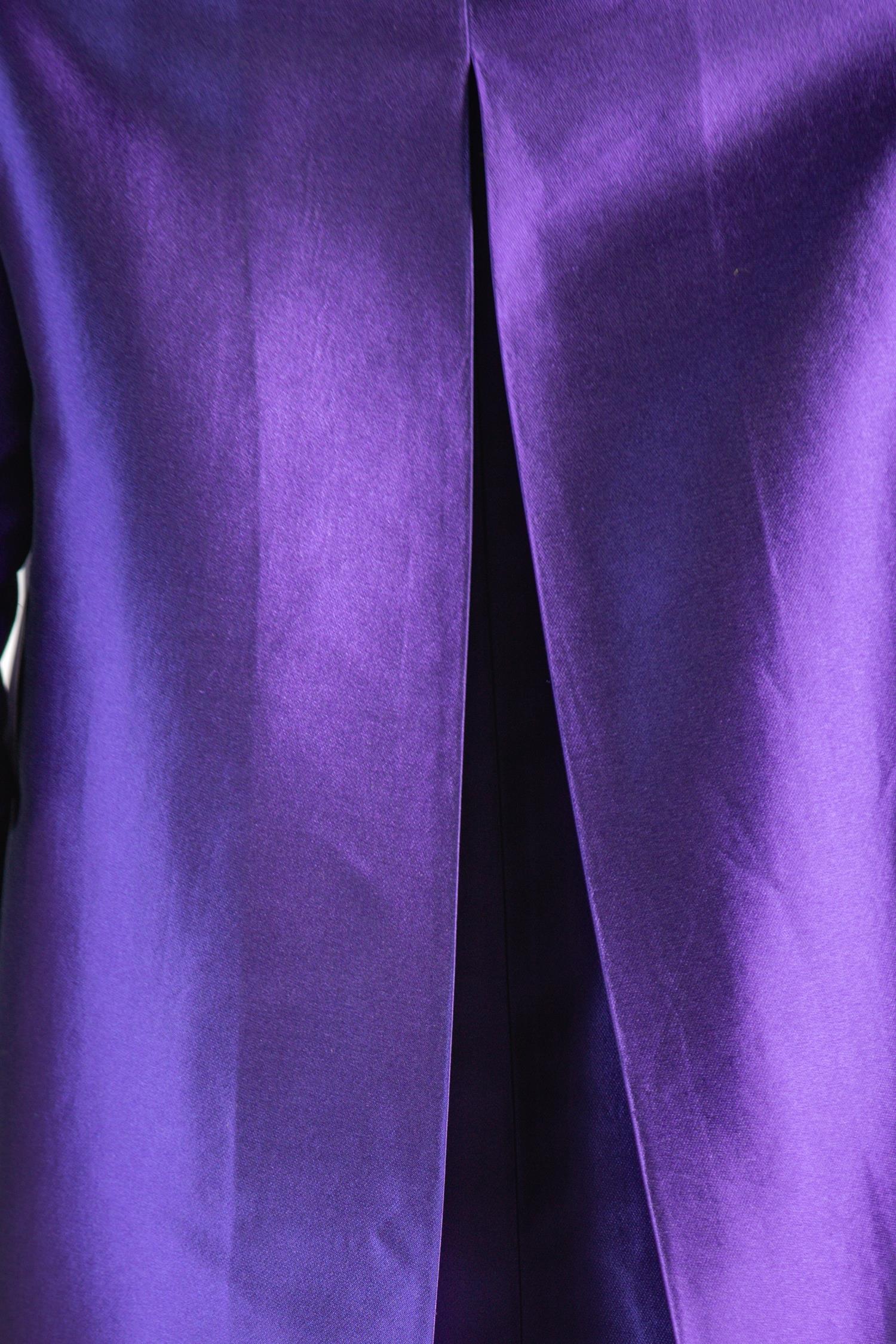 2000S Martin Grant Purple Silk Taffeta Coat 4