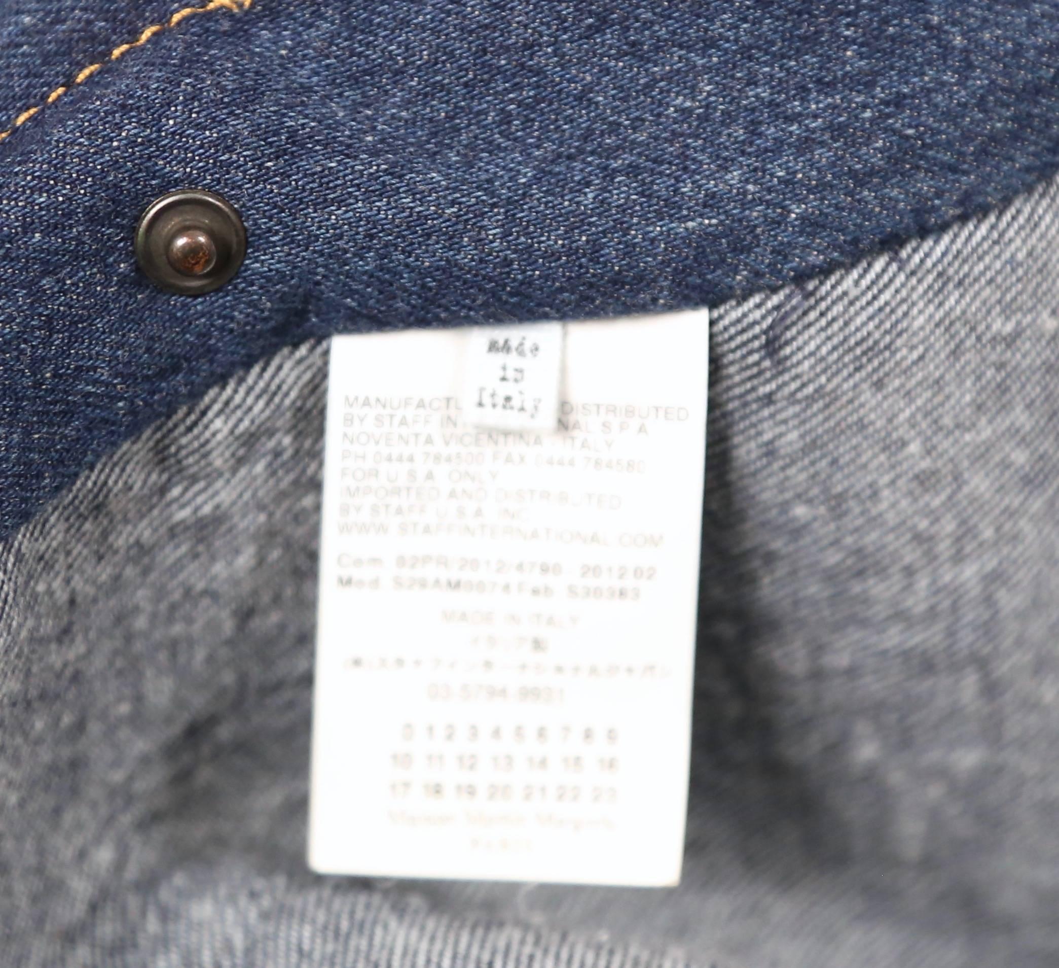 MARTIN MARGIELA denim jacket with raised collar 2