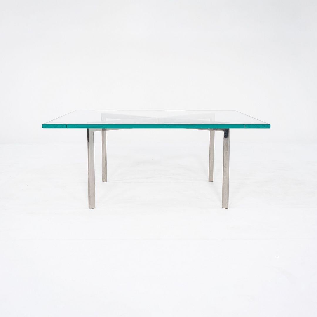 Table basse Mies van der Rohe Barcelona des années 2000 en acier inoxydable et verre en vente 2