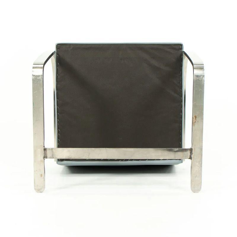 Américain Chaise de bar plate en acier inoxydable Brno Mies van der Rohe pour Knoll des années 2000 5x en vente