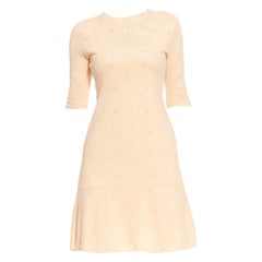 2000S Missoni Vestito in maglia di cotone misto beige