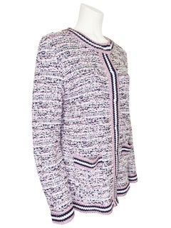 2000's Missoni Black, White and Rose Gold Sparkle Knit Long Cardigan