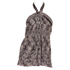 2000S Missoni Black & White Knit Halter Dress