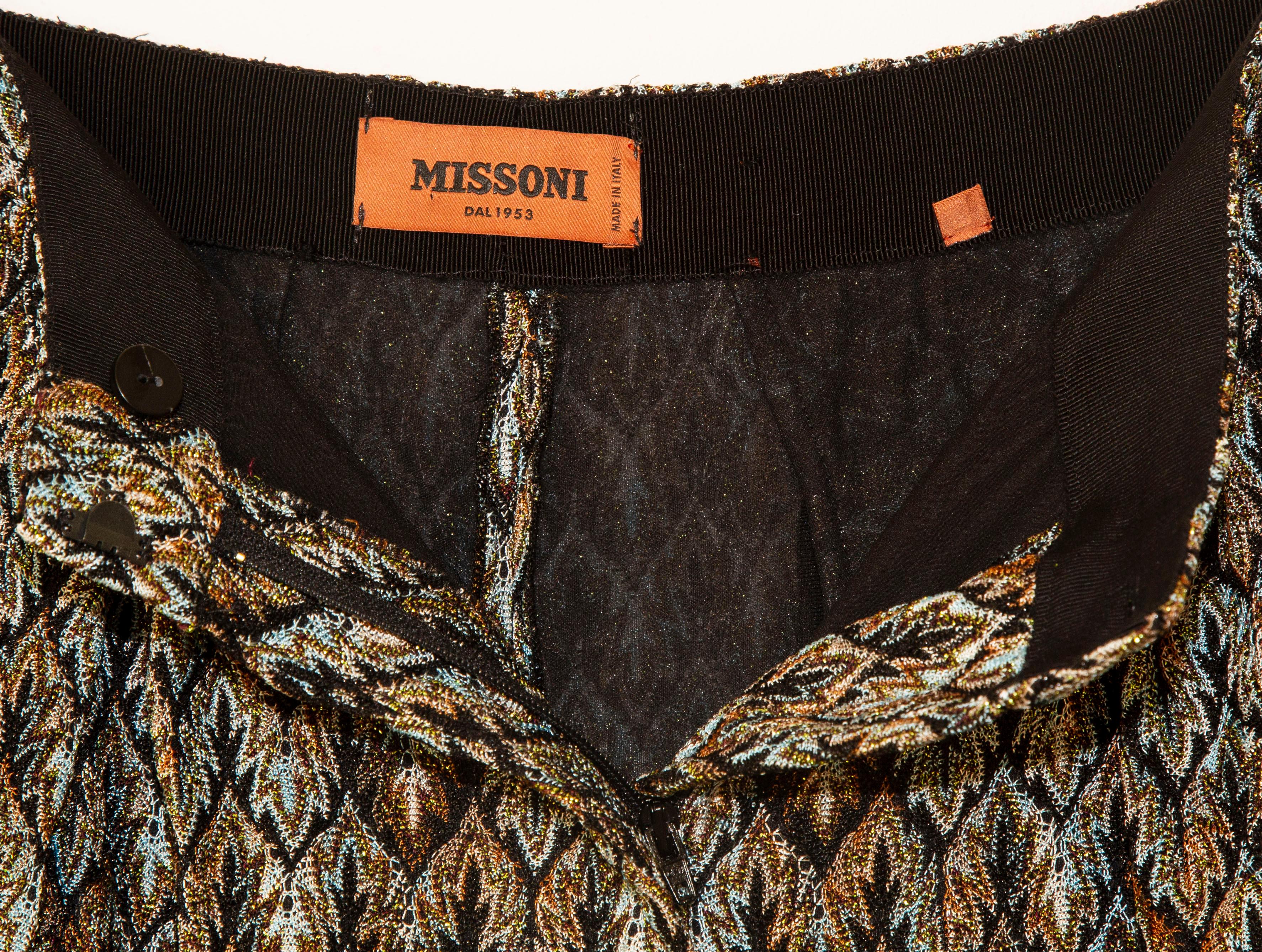 2000s Missoni Multicolor Multifabric Pants Größe IT 46 Passt 1-2 Größen kleiner im Angebot 1