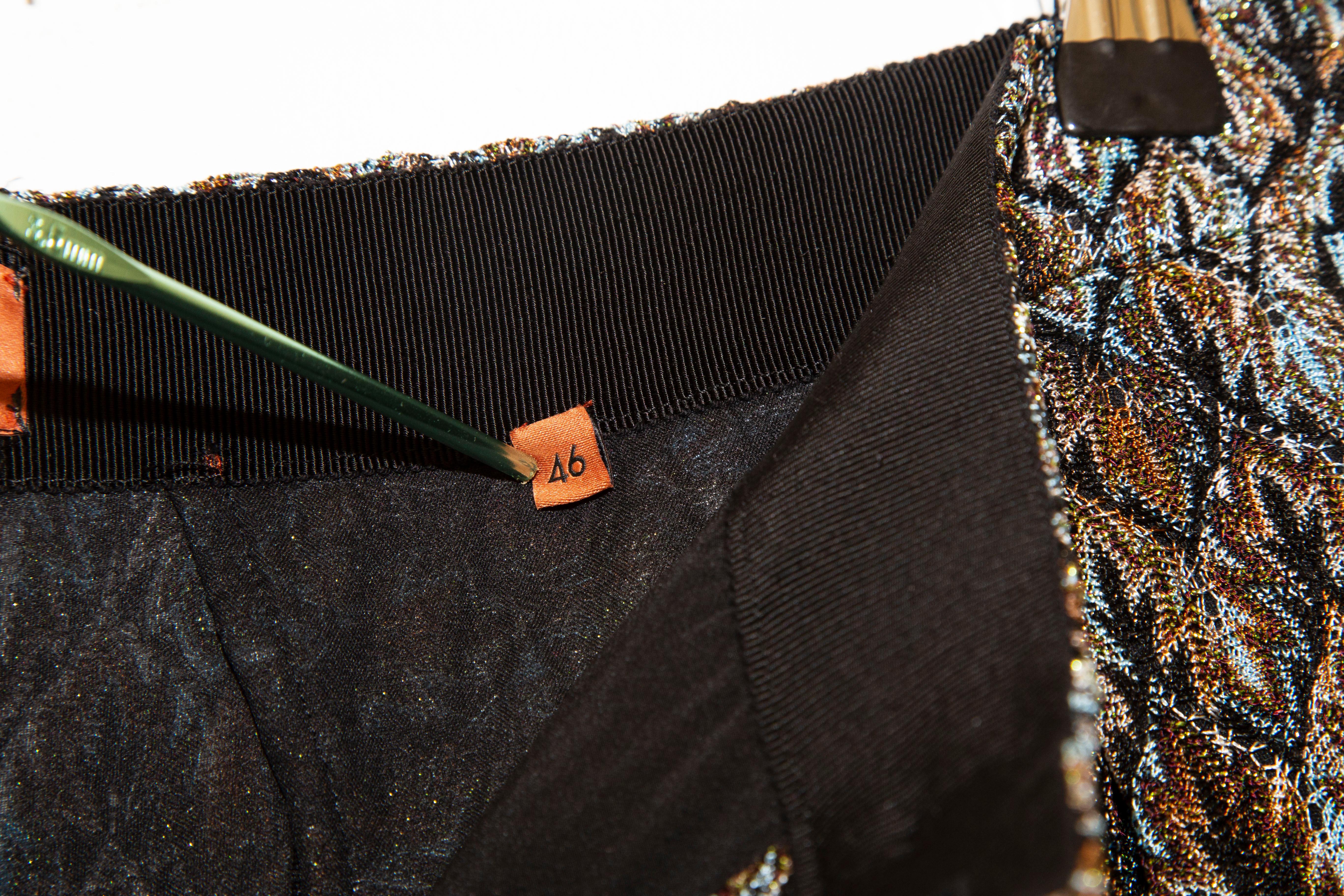 2000s Missoni Multicolor Multifabric Pants Größe IT 46 Passt 1-2 Größen kleiner im Angebot 2