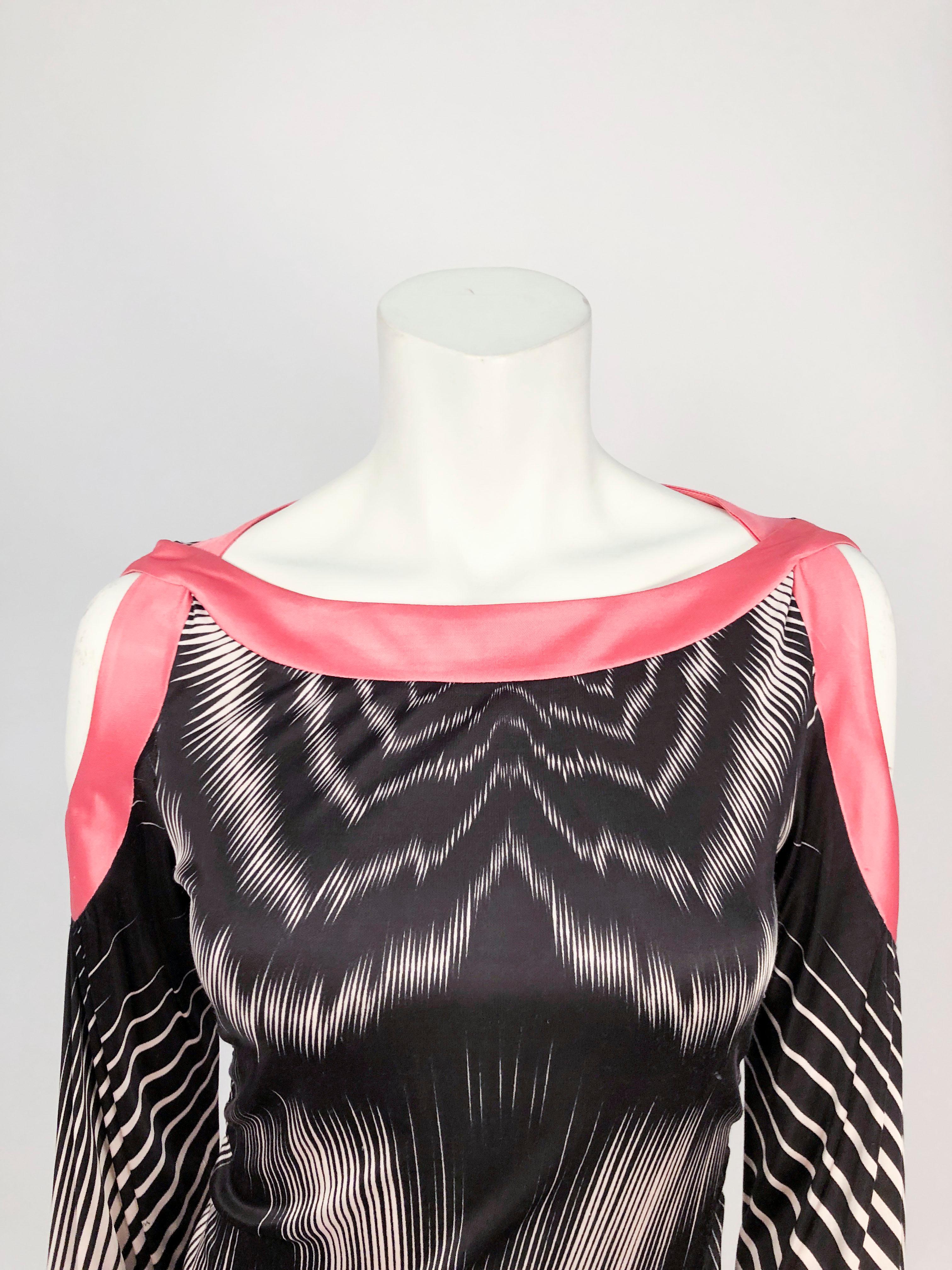 Women's 2000s Missoni Printed Blouse with Bell Sleeves