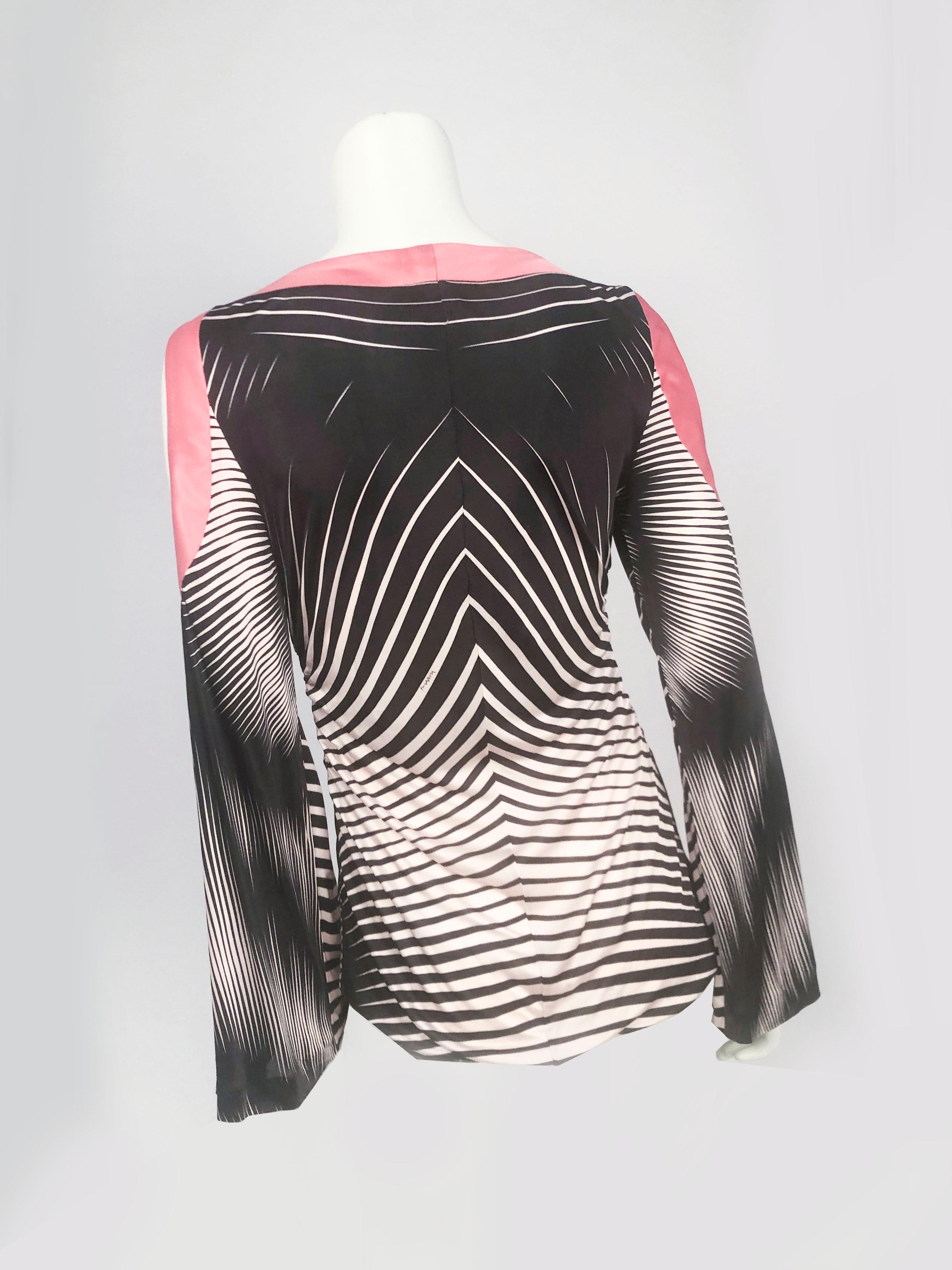 2000s Missoni Printed Blouse with Bell Sleeves 1