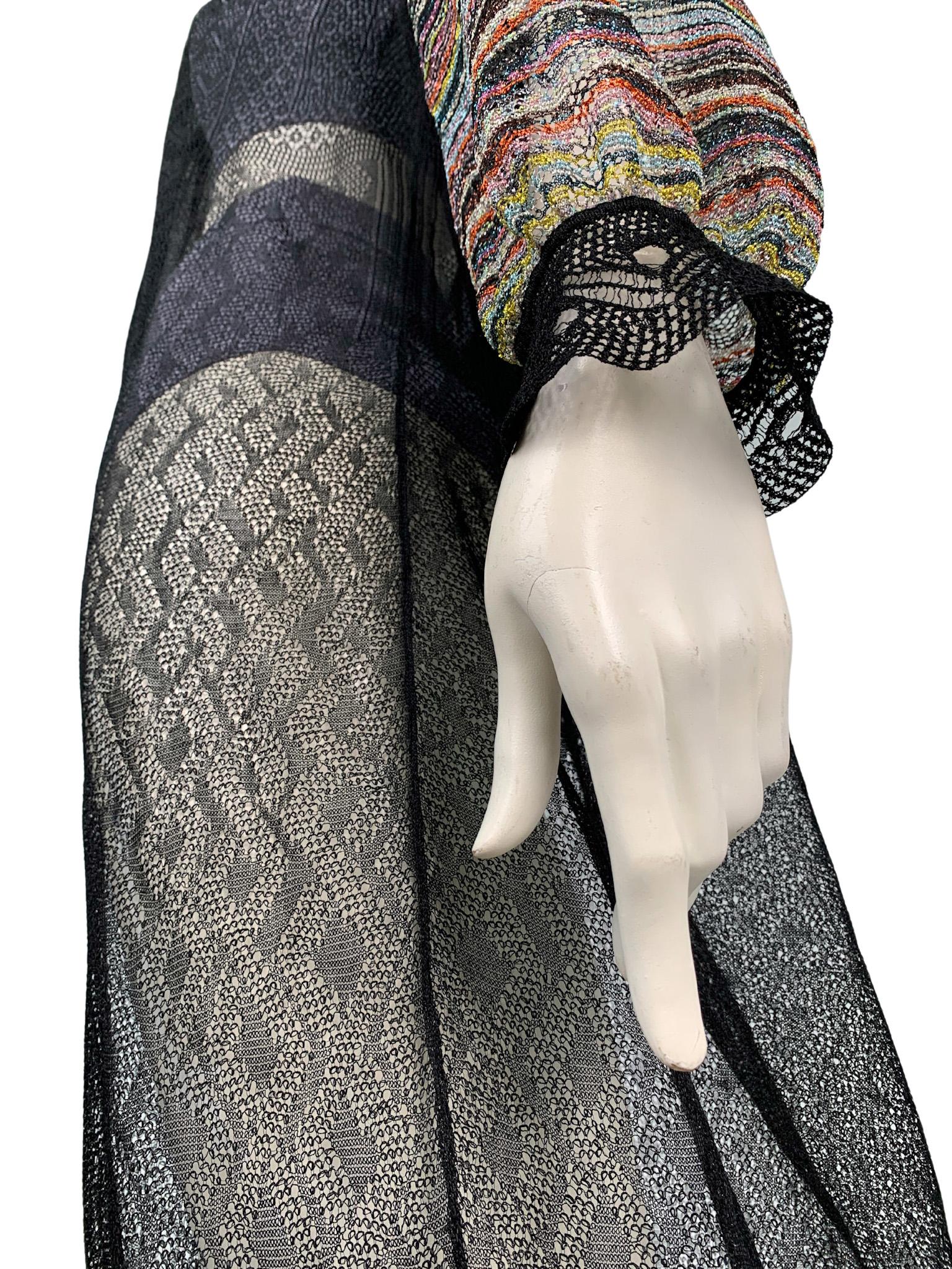 2000s Missoni multicolour metallic openwork knit transformer 4-in-1 maxi dress 4
