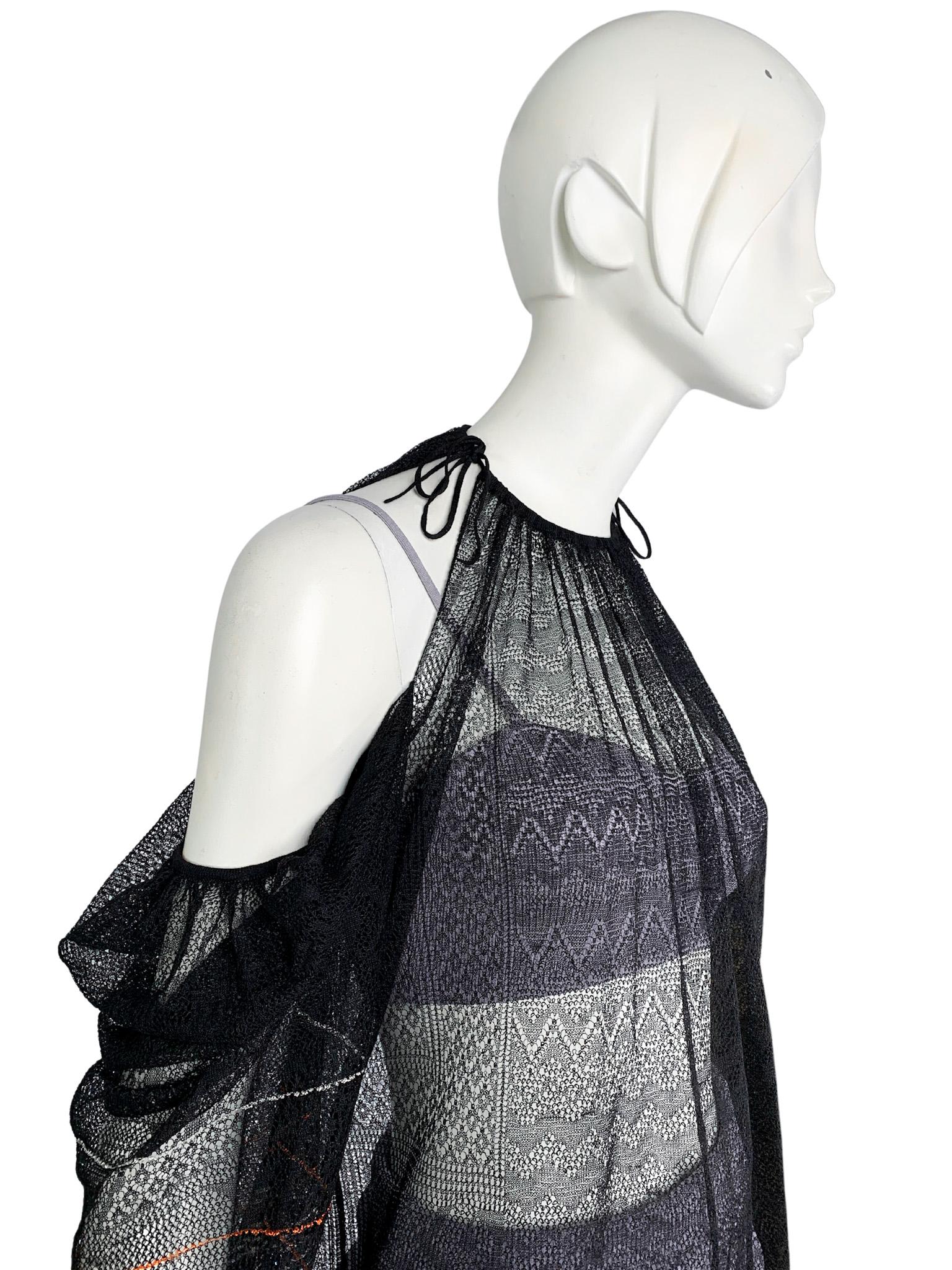 2000s Missoni multicolour metallic openwork knit transformer 4-in-1 maxi dress 3