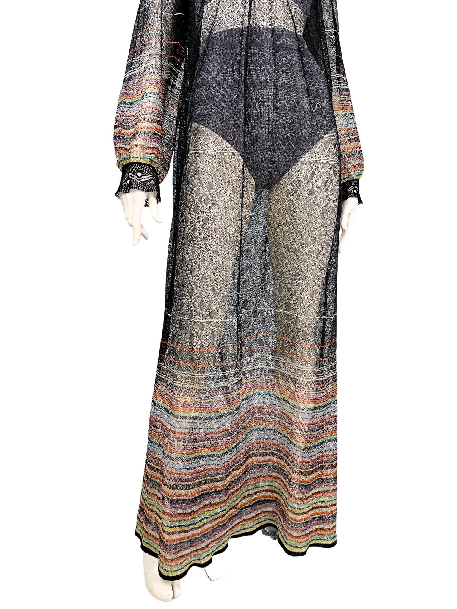 2000s Missoni multicolour metallic openwork knit transformer 4-in-1 maxi dress 5