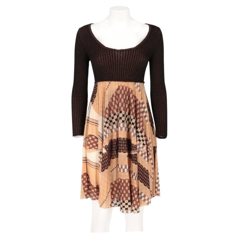 2000s Missoni Vintage Multicolor wool midi dress For Sale at 1stDibs