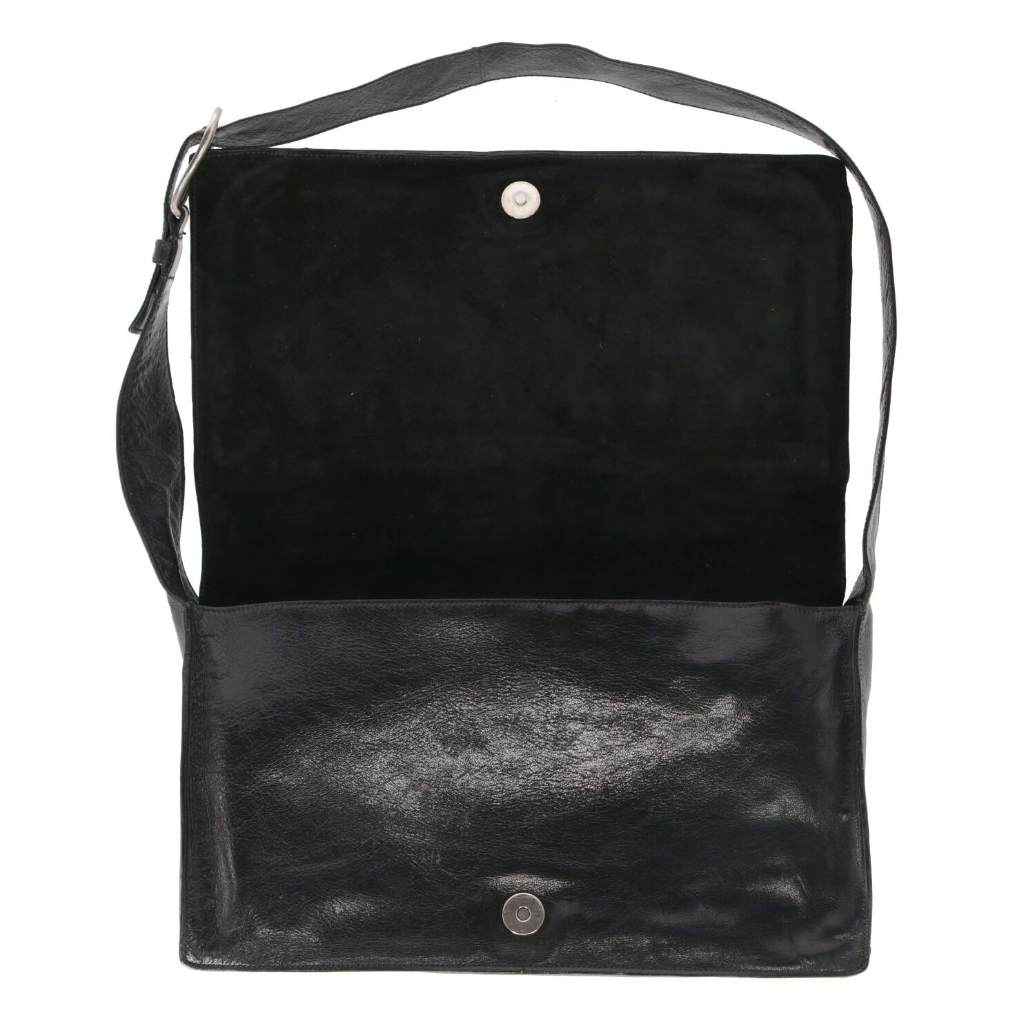 2000s Miu Miu Black Leather Shoulder Bag at 1stDibs