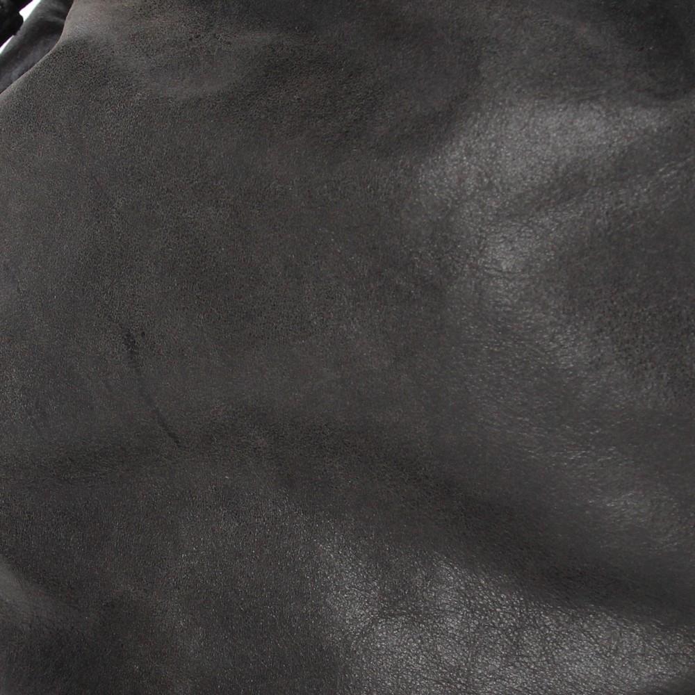 2000s Miu Miu Black Leather Tote Bag 7