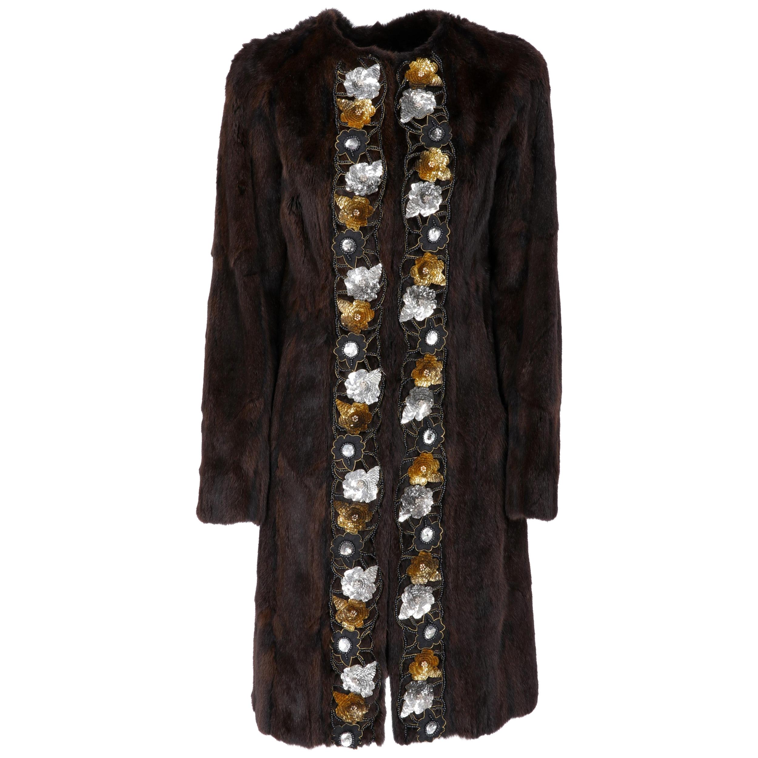 2000s Miu Miu Brown Hamster Fur Coat