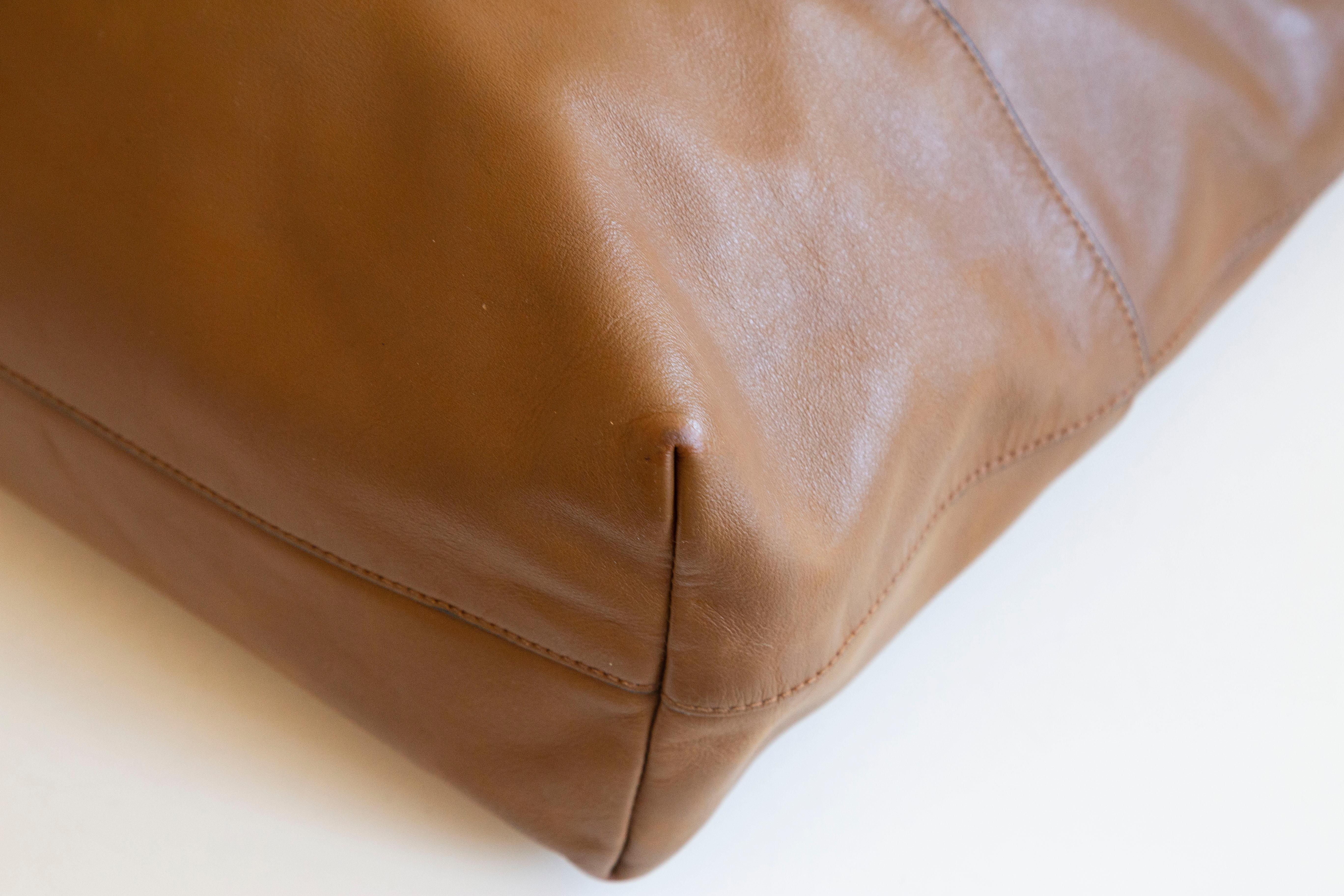 2000s Miu Miu Brown Leather Tote Bag 9