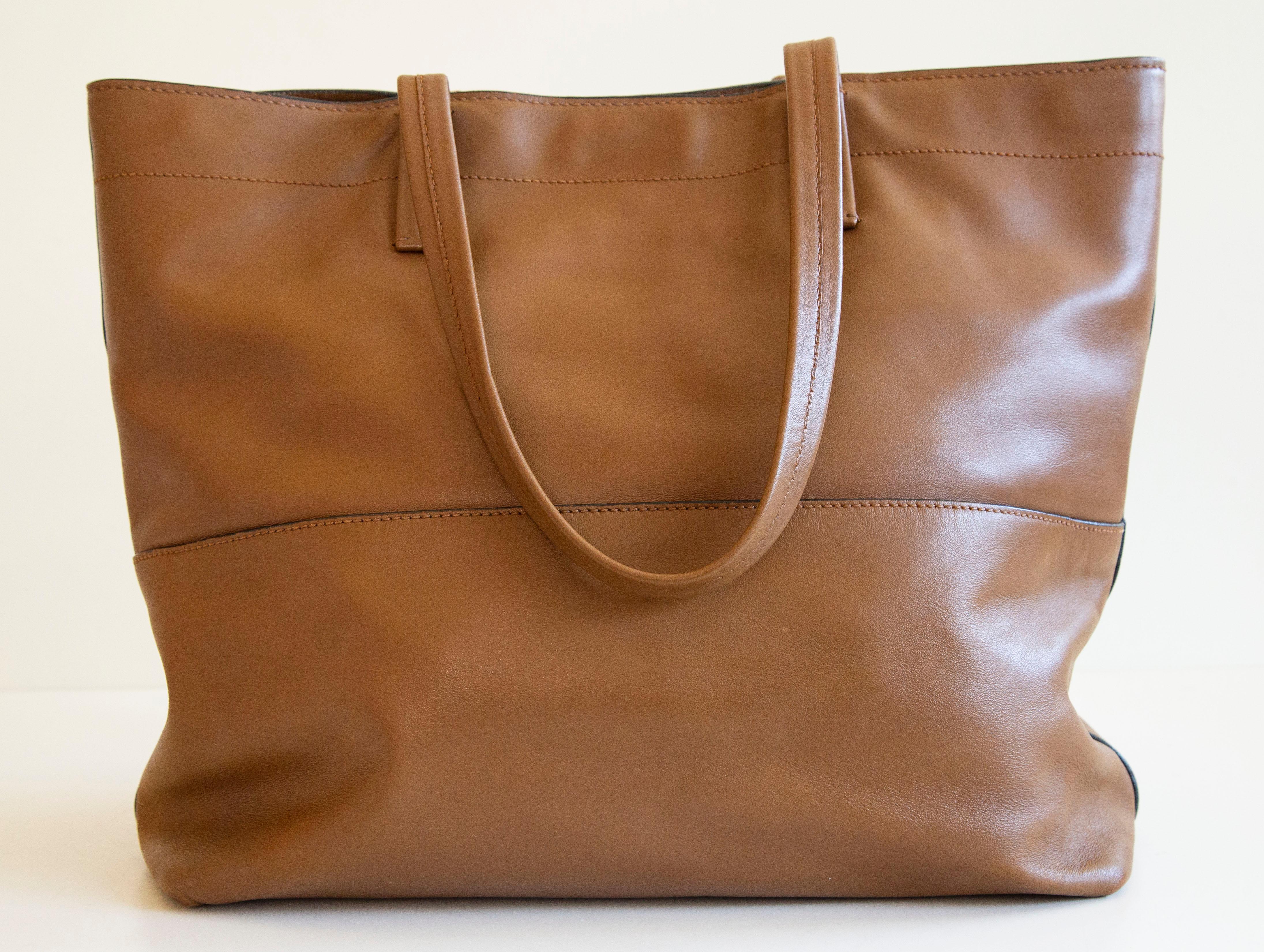 Women's or Men's 2000s Miu Miu Brown Leather Tote Bag