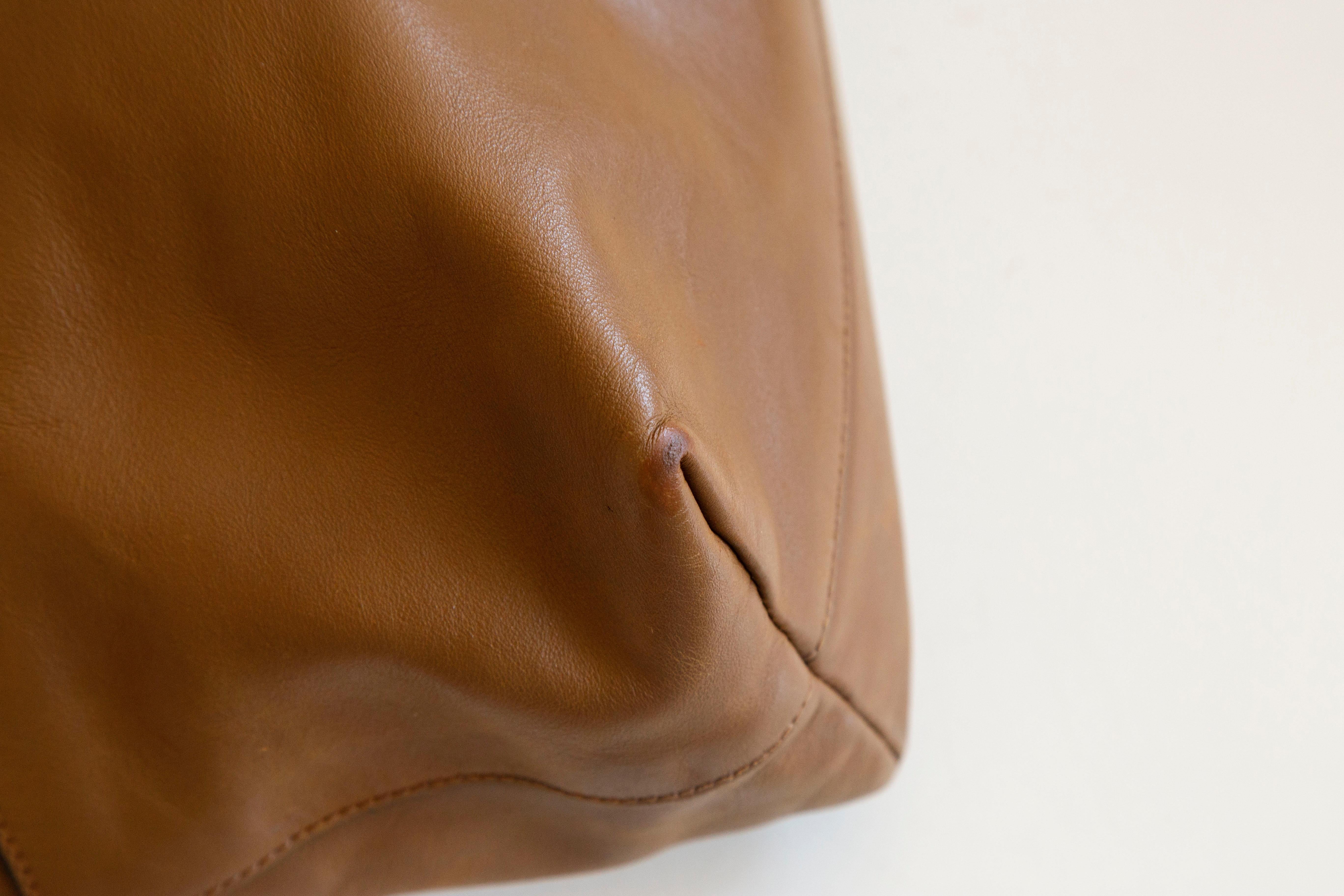 2000s Miu Miu Brown Leather Tote Bag 4