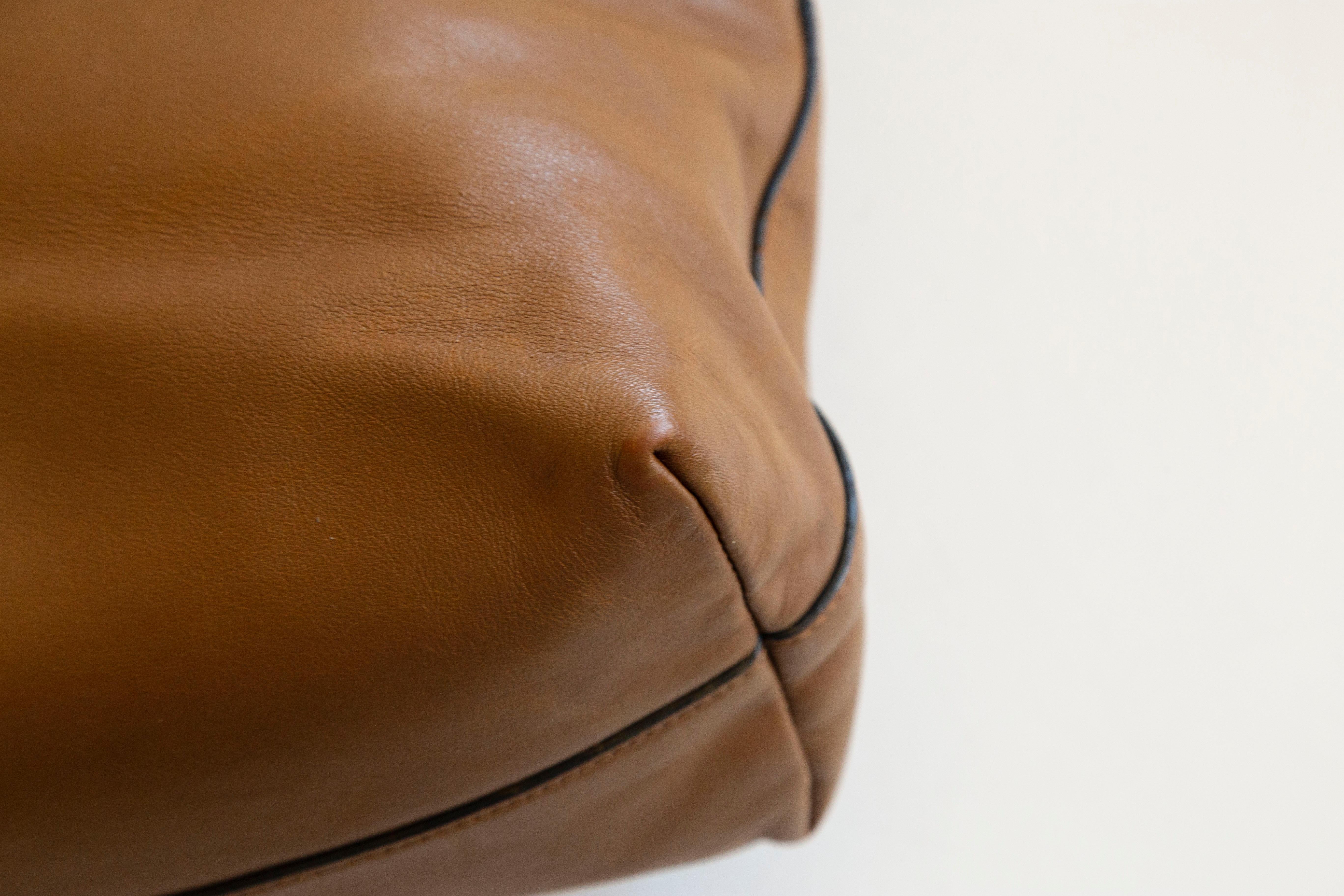 2000s Miu Miu Brown Leather Tote Bag 5