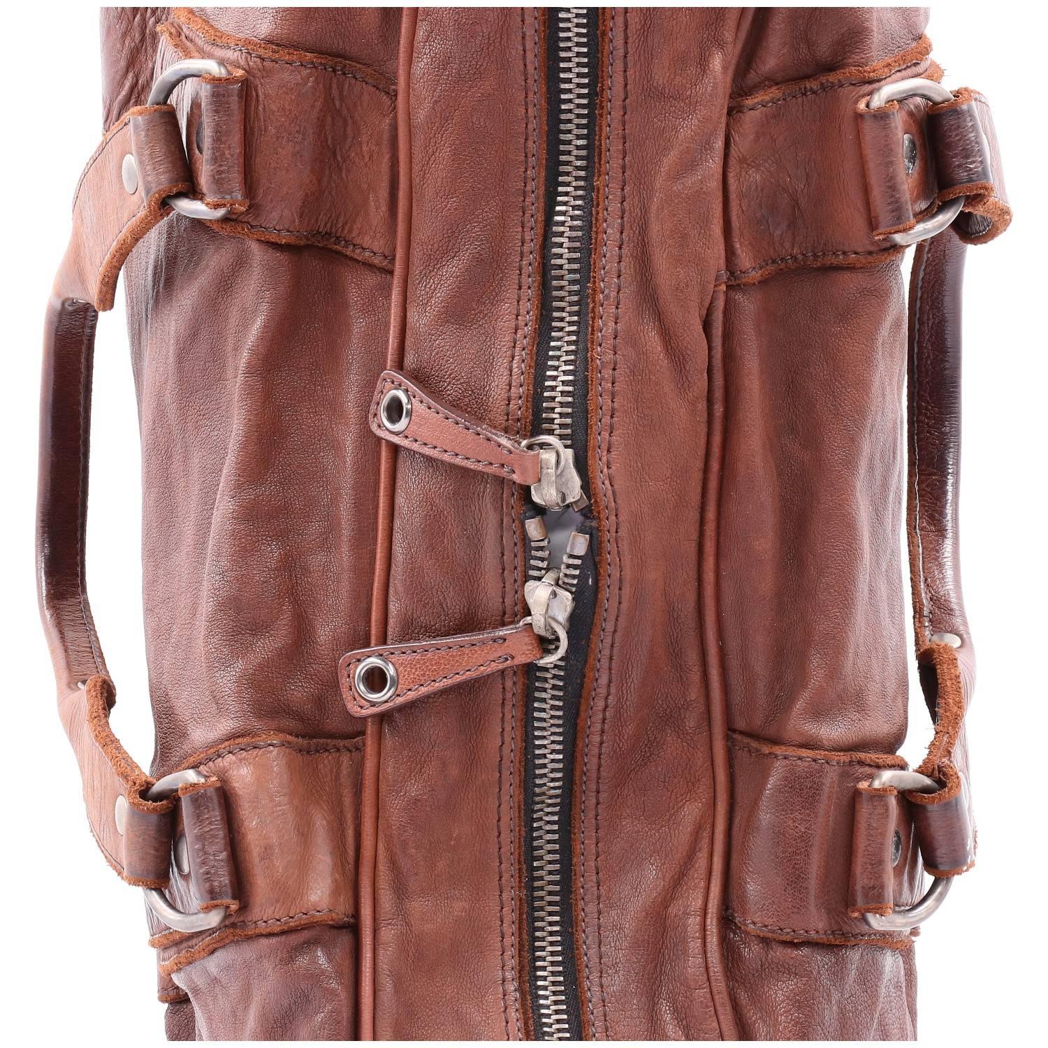 Women's or Men's 2000s Miu Miu Brown Leather Travel Bag