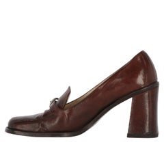2000er Miu Miu Loafers aus Leder mit Absätzen