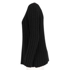 2000s Miu Miu ribbed black wool sweater