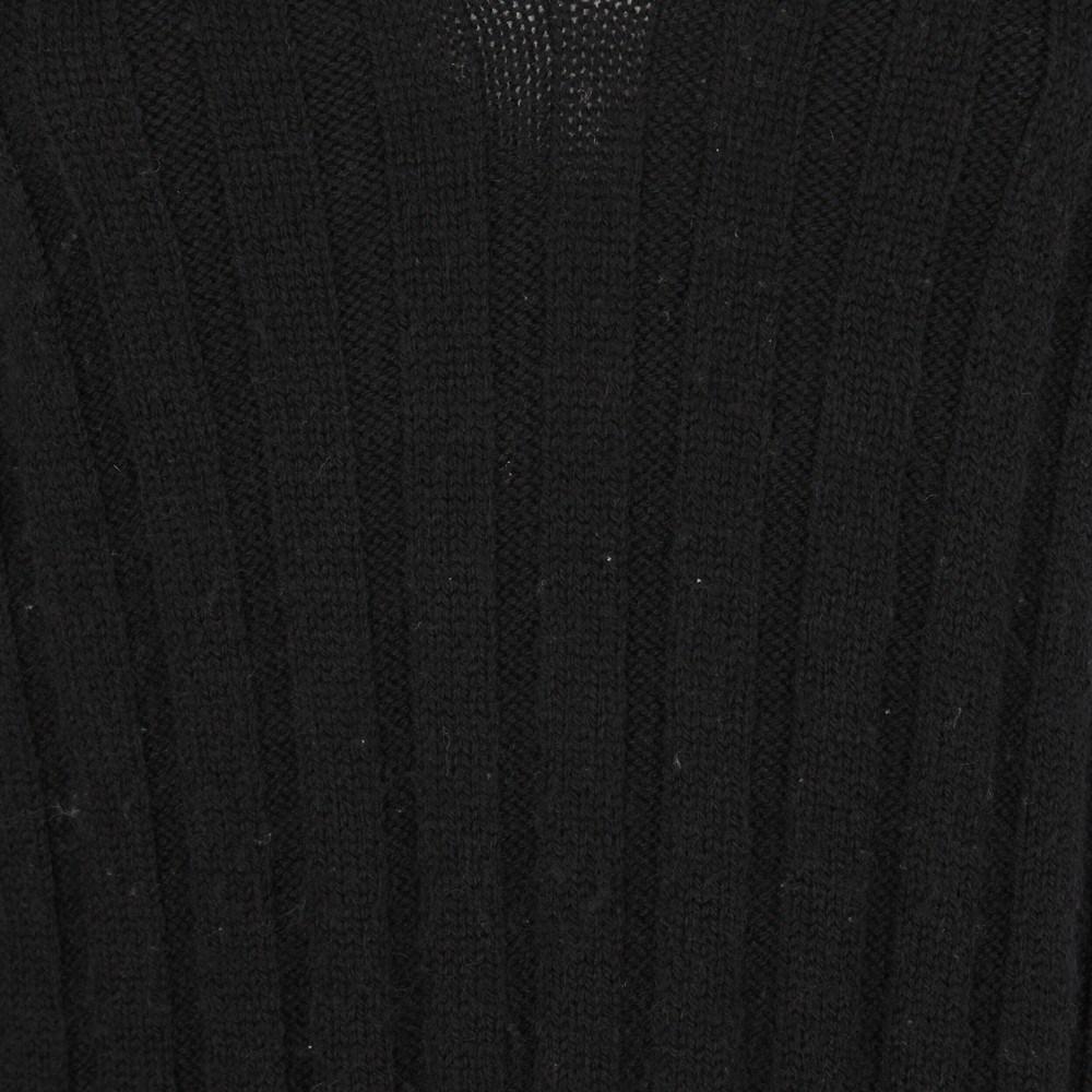 2000s Miu Miu ribbed black wool sweater In Good Condition In Lugo (RA), IT