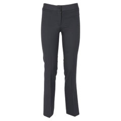2000s Miu Miu Smoke Grey Classic Straight-leg Trousers