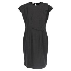 2000s Miu Miu Vintage gray vigin wool sleeveless dress