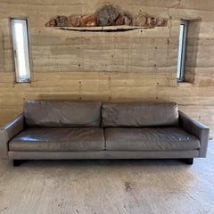 2000s Modern Gray Leather Sofa Pierson Room & Board