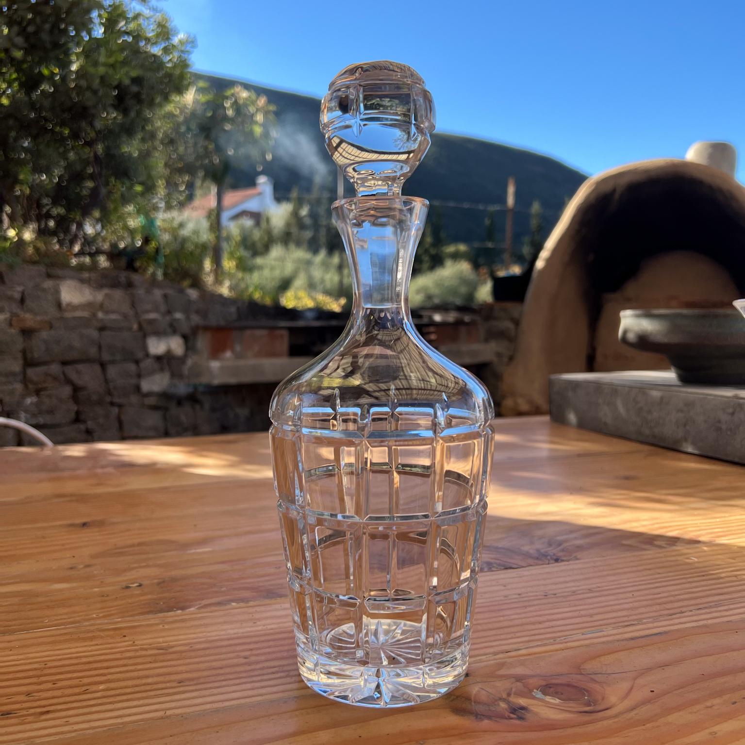 2000s Modern Lead Crystal Decanter Badash Poland In Good Condition In Chula Vista, CA